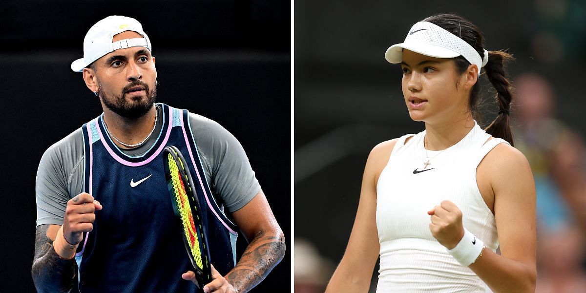 Nick Kyrgios; Emma Raducanu - Source: Getty