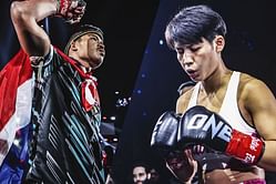 WATCH: Superlek gives prop to fellow Thai superstar Phetjeeja backstage following world title defense at ONE 172