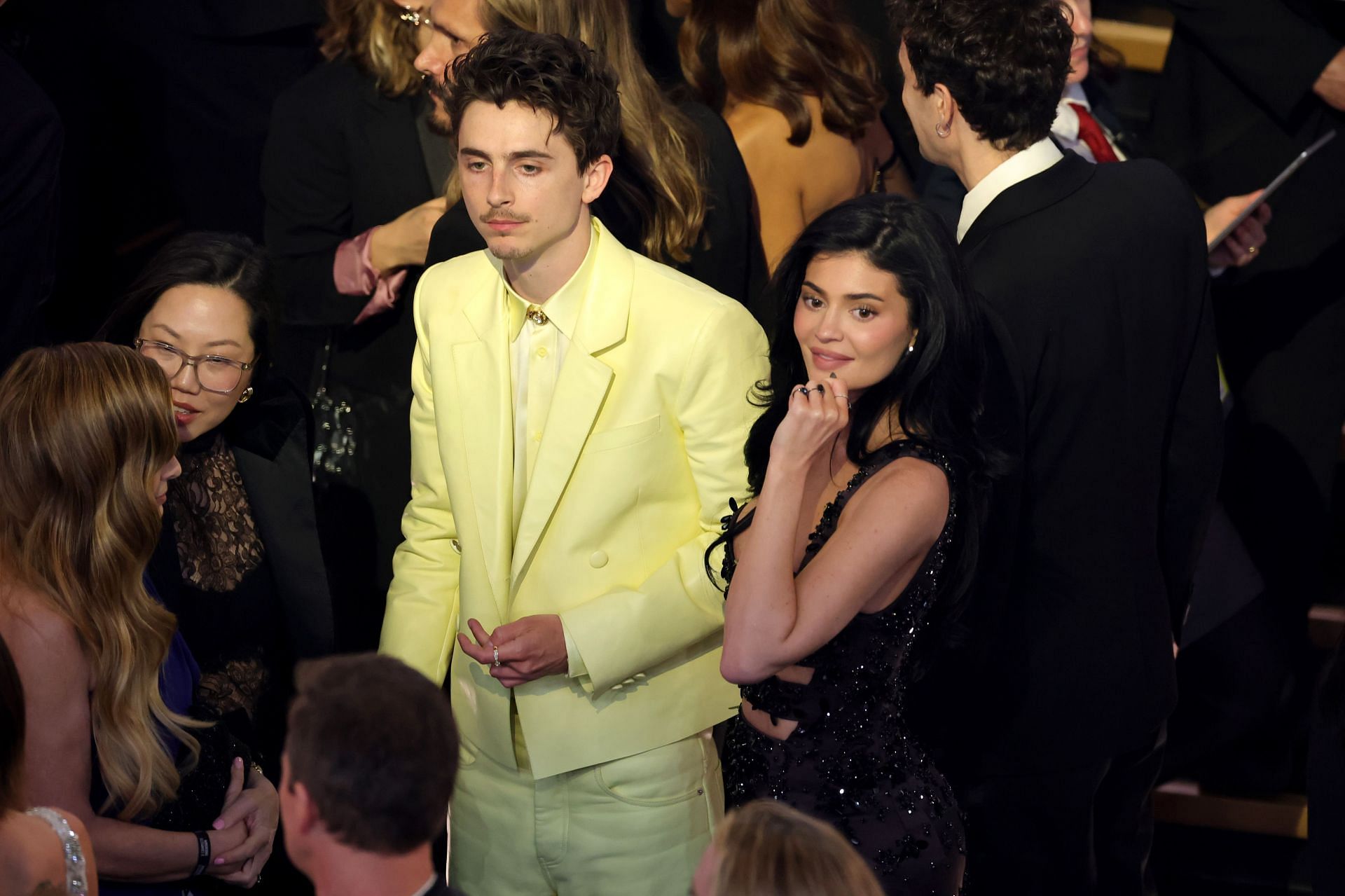 Kylie Jenner gave up her seat beside Timoth&eacute;e Chalamet at the 2025 Oscars (Image via Getty)