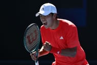 Learner Tien of the United States celebrates a point against Corentin Moutet at the Australian Open- Source: Getty