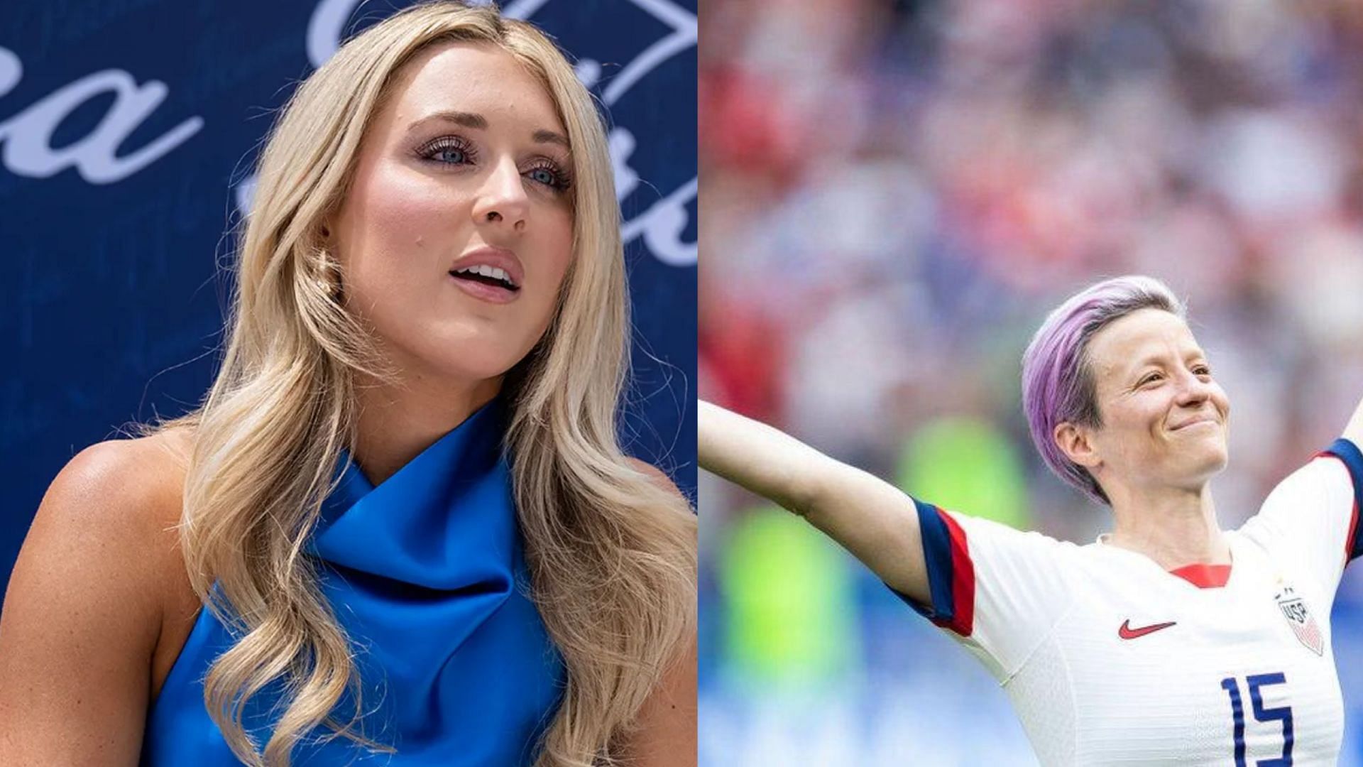 Riley Gaines calls out Megan Rapinoe for slamming President Trump