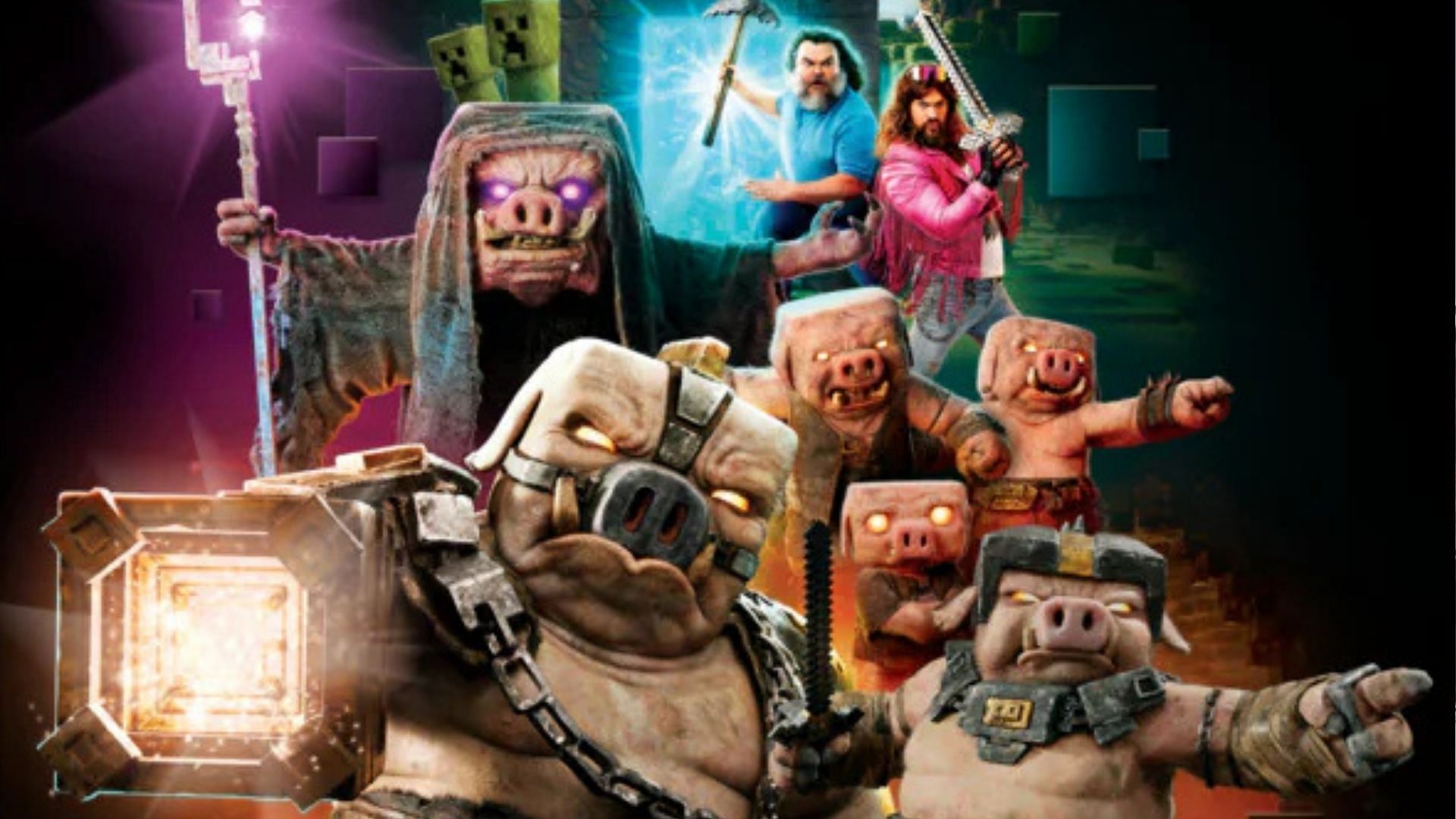 The poster depicts key villains in the upcoming film (Image via Minecraftshop.com)