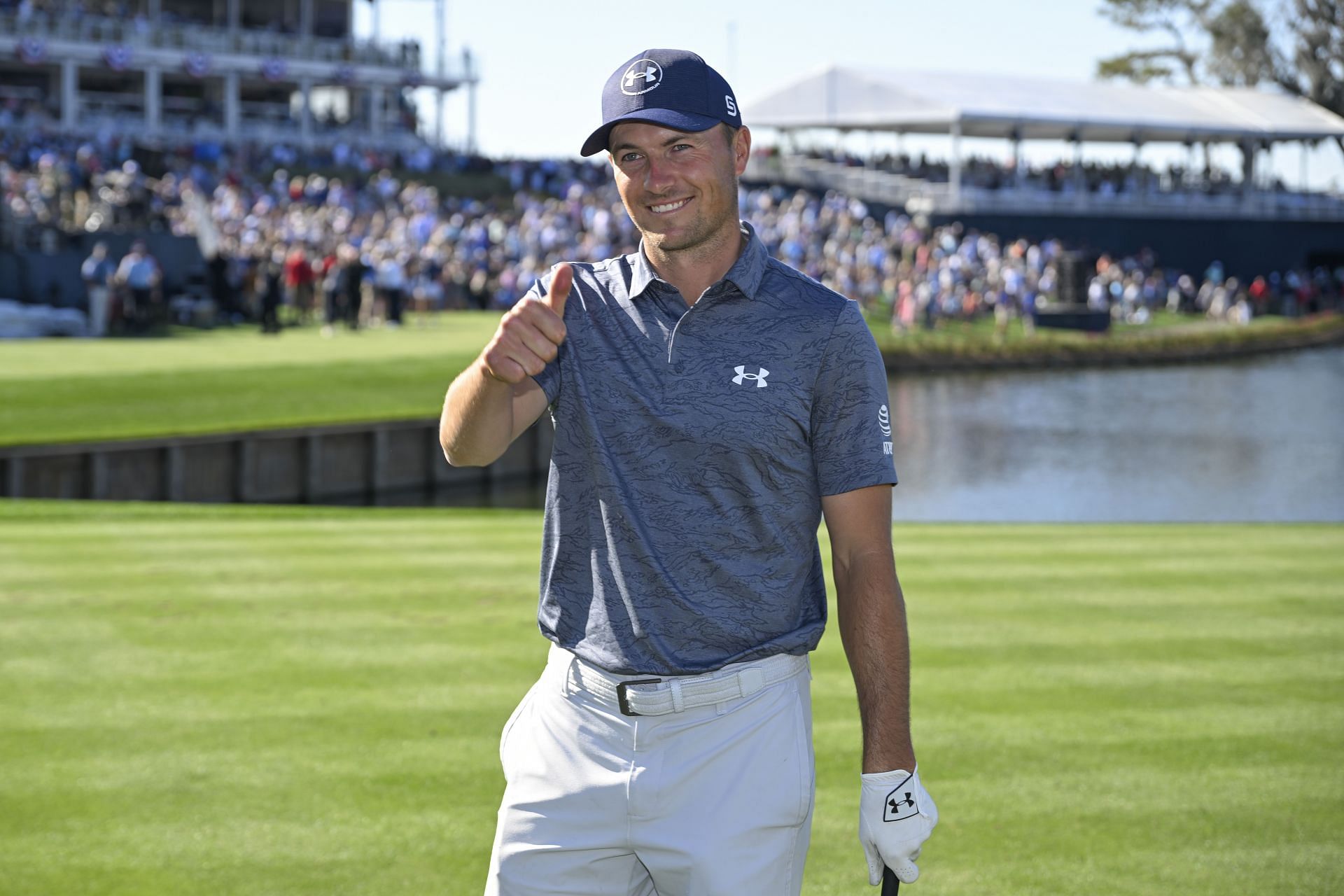 Spieth at TPC Sawgrass ahead of the 2025 Players Championship (via Getty)