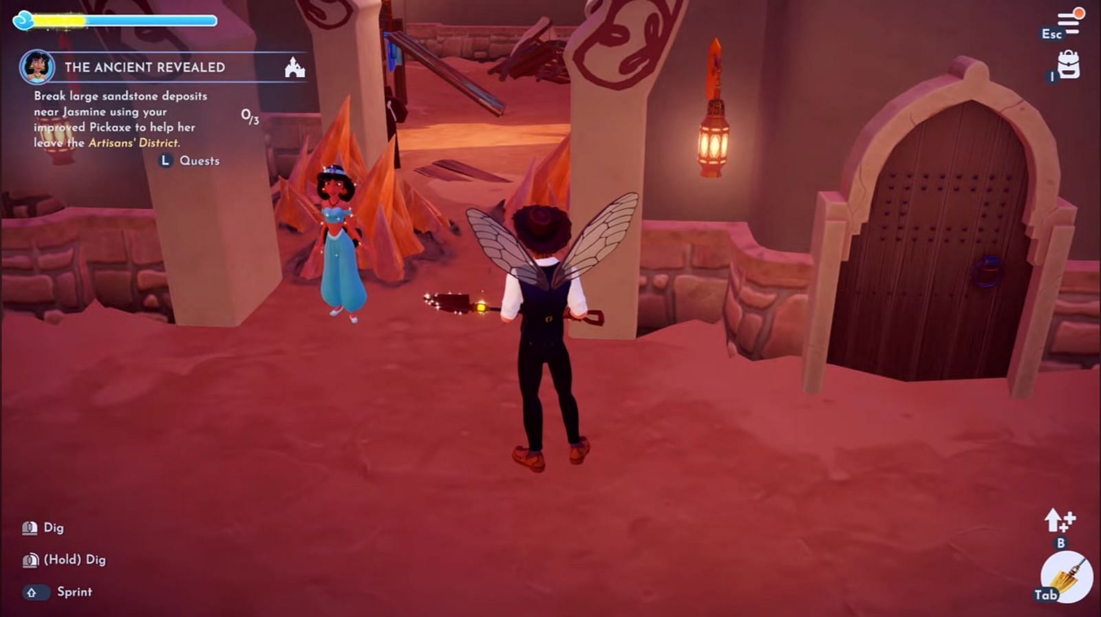 Follow Jasmine to the South Alley (Image via Gameloft || YouTube/Quick Tips)