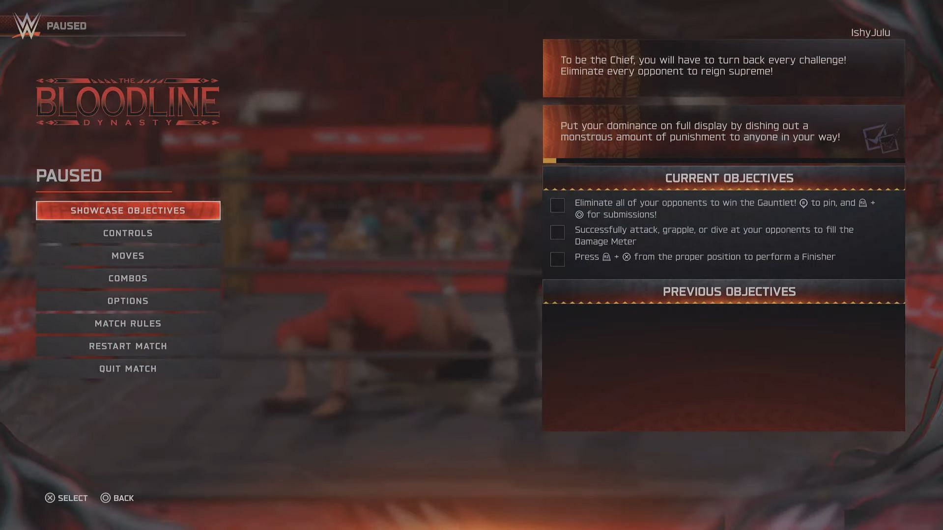 You can pause and check the objectives (Image via 2K Games // YouTube/Bottom Tier)