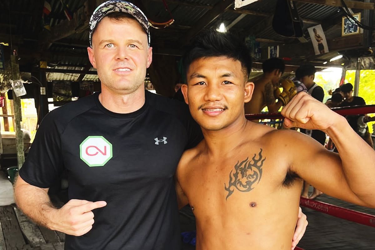 Rodtang thanks nutritionist Peter Miller for getting him in the best shape for ONE 172. -- Photo by ONE Championship