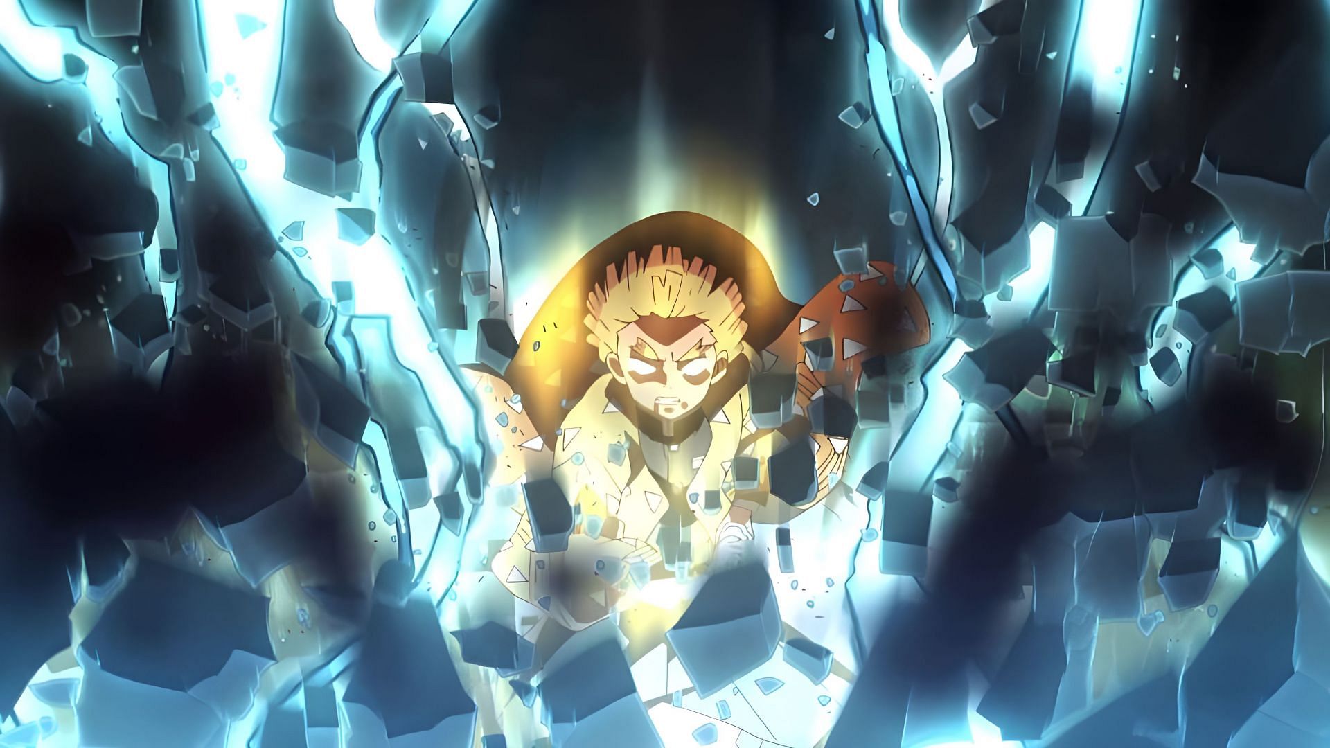 Zenitsu using his Thunder Breathing technique (Image via Ufotable)