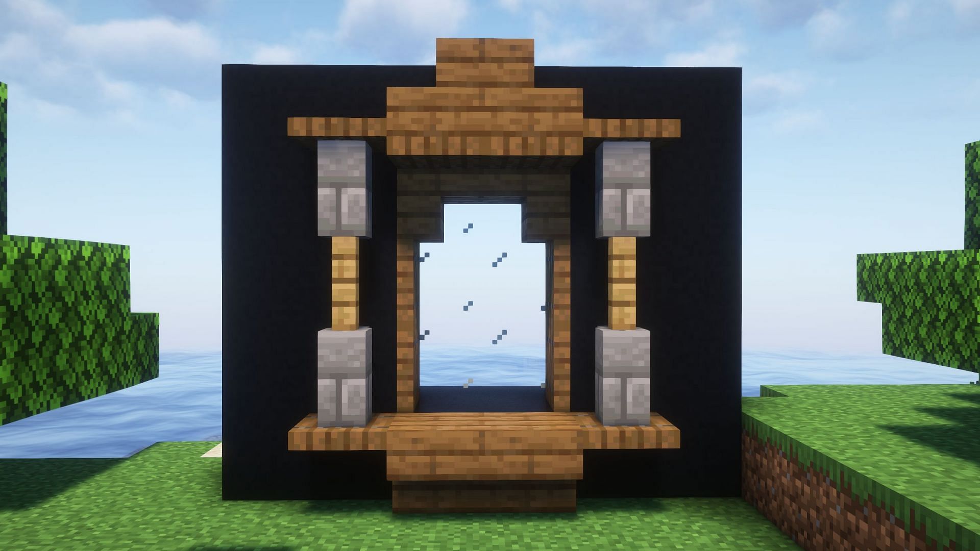 Small window for a medieval build (Image via Sportskeeda Gaming || Mojang Studios)