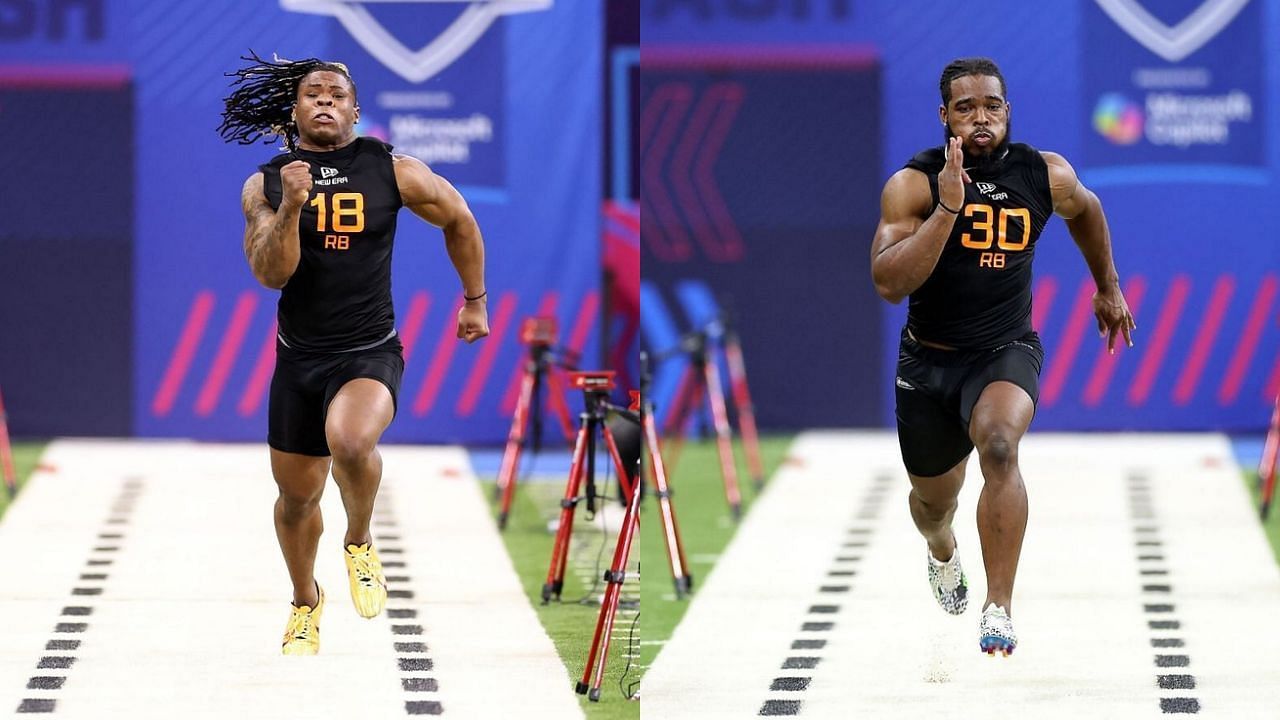 Quinshon Judkins vs. Bhayshul Tuten: Comparing star RBs&rsquo; college stats, 40-yard dash time, and 2025 NFL Combine performance