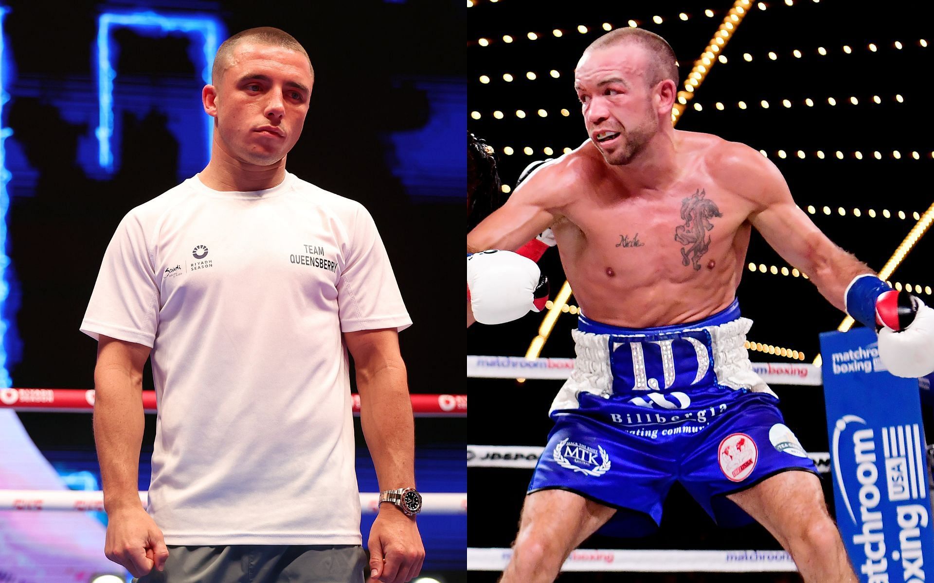 Nick Ball (left) and TJ Doheny (right) will clash for the WBA featherweight throne [Images courtesy: Getty Images]