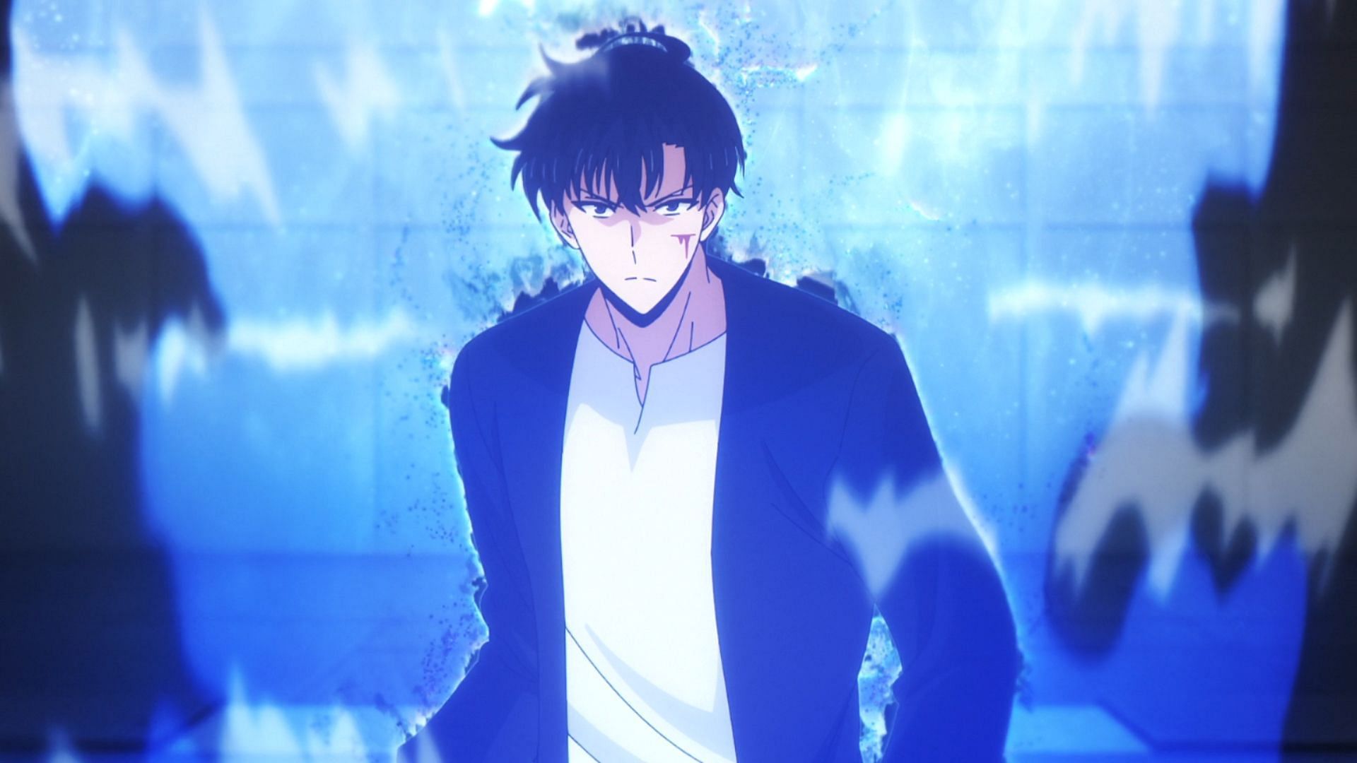 Jinwoo prepares to go all out against Ryuji (Image via A-1 Pictures)