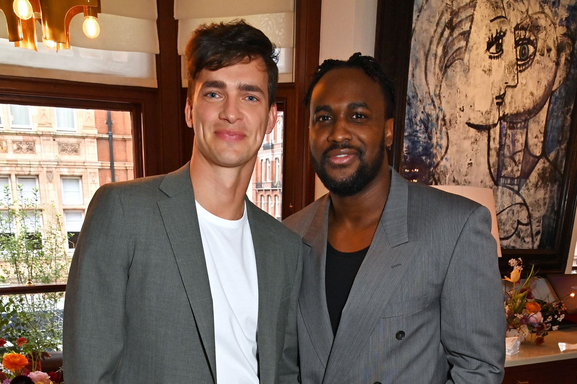 Luke Fetherston and Kadiff Kirwan attend the Apple TV+ BAFTA Brunch (Photo by Dave Benett/Getty Images for Apple)