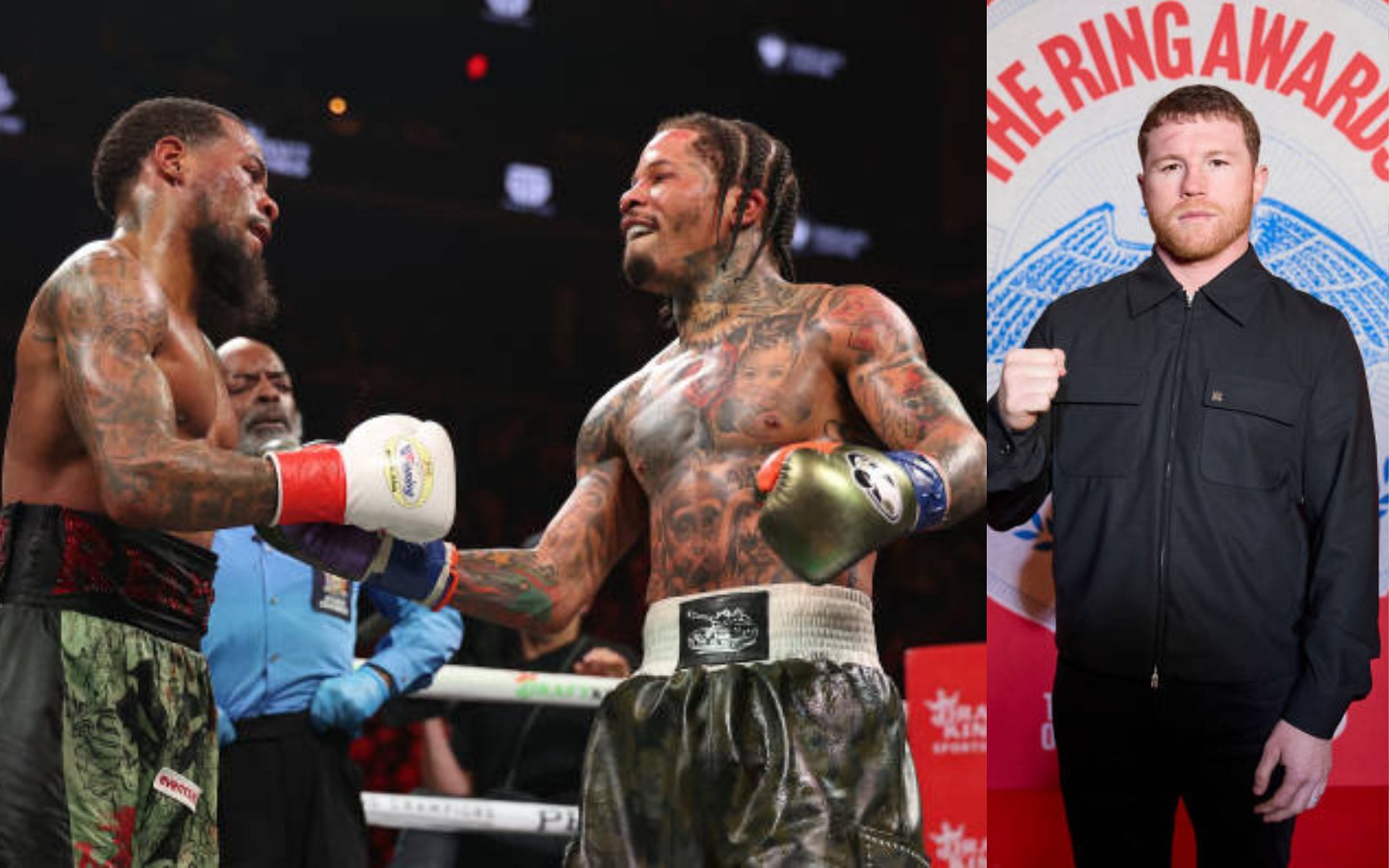 Canelo Alvarez (right) weighs in on Gervonta Davis (center) vs. Lamont Roach (left) controversy [Image credits: Getty Images]