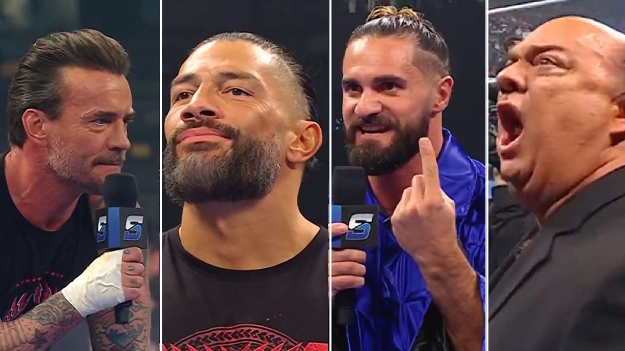Punk, Reigns, Rollins, and Heyman (via WWE