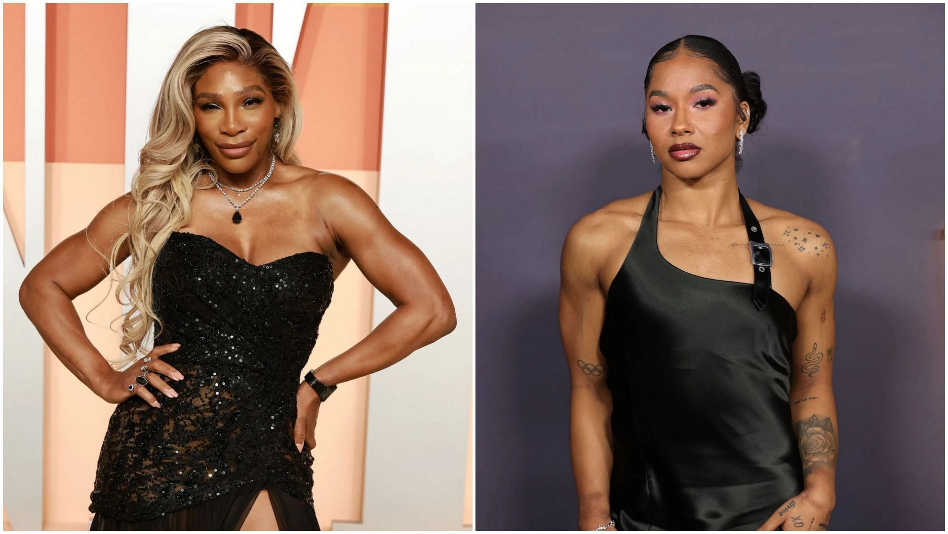 Serena Williams and Jordan Chiles