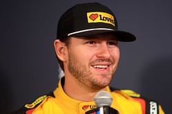 In Pictures: Todd Gilliland makes an appearance at the Miami Heat vs LA Clippers game alongside NASCAR analyst Mamba Smith