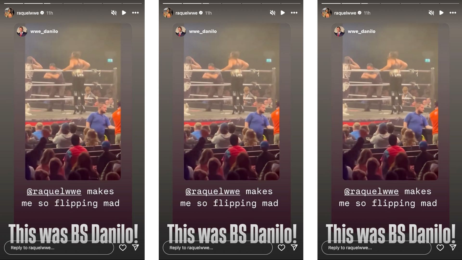 Rodriguez reacted to a referee kicking her out after doing a cartwheel. [Image credit: Screenshot of Rodriguez&#039;s Instagram story]