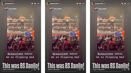 Rodriguez reacted to a referee kicking her out after doing a cartwheel. [Image credit: Screenshot of Rodriguez's Instagram story]