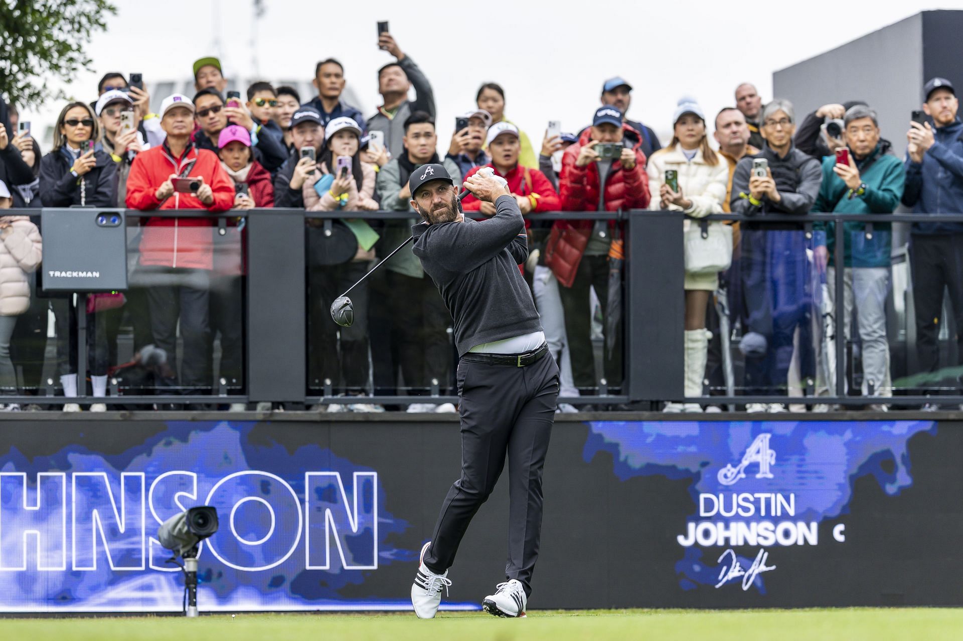 Dustin Johnson tees off during day one of LIV Golf Hong Kong at The Hong Kong Golf Club on March 7, 2025 - Source: Getty