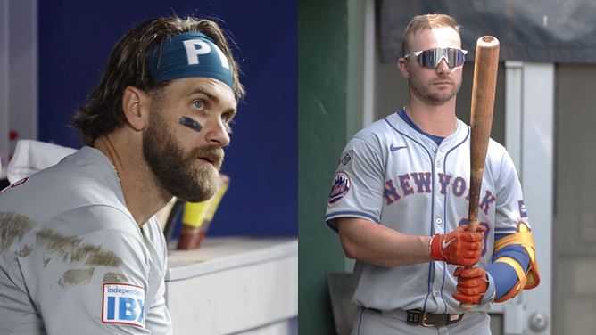 "I’d be more open if we had Pete Alonso" - Bryce Harper reveals he was ready to make major sacrifice if Mets star were to join Phillies