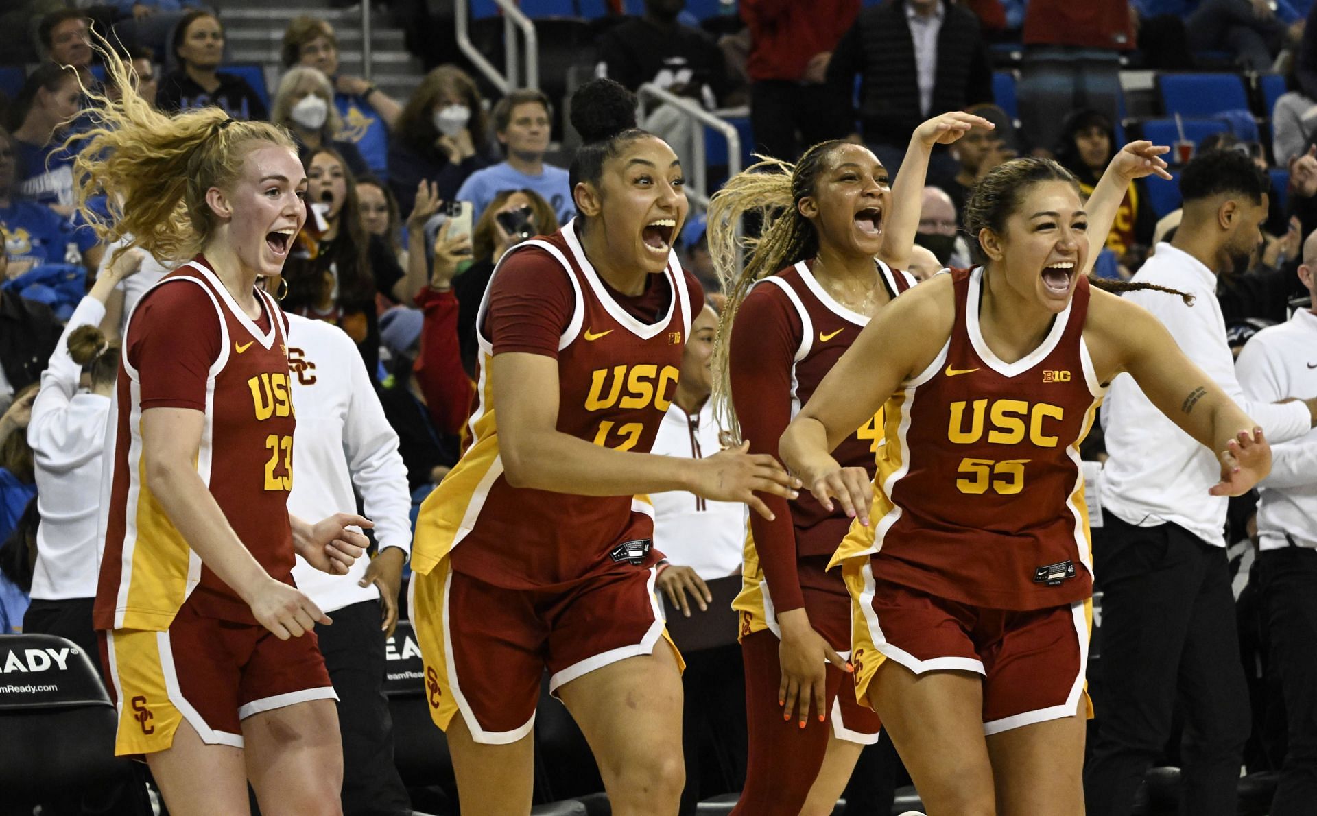 USC Trojans defeated the UCLA Bruins 80-67 to win a NCAA women