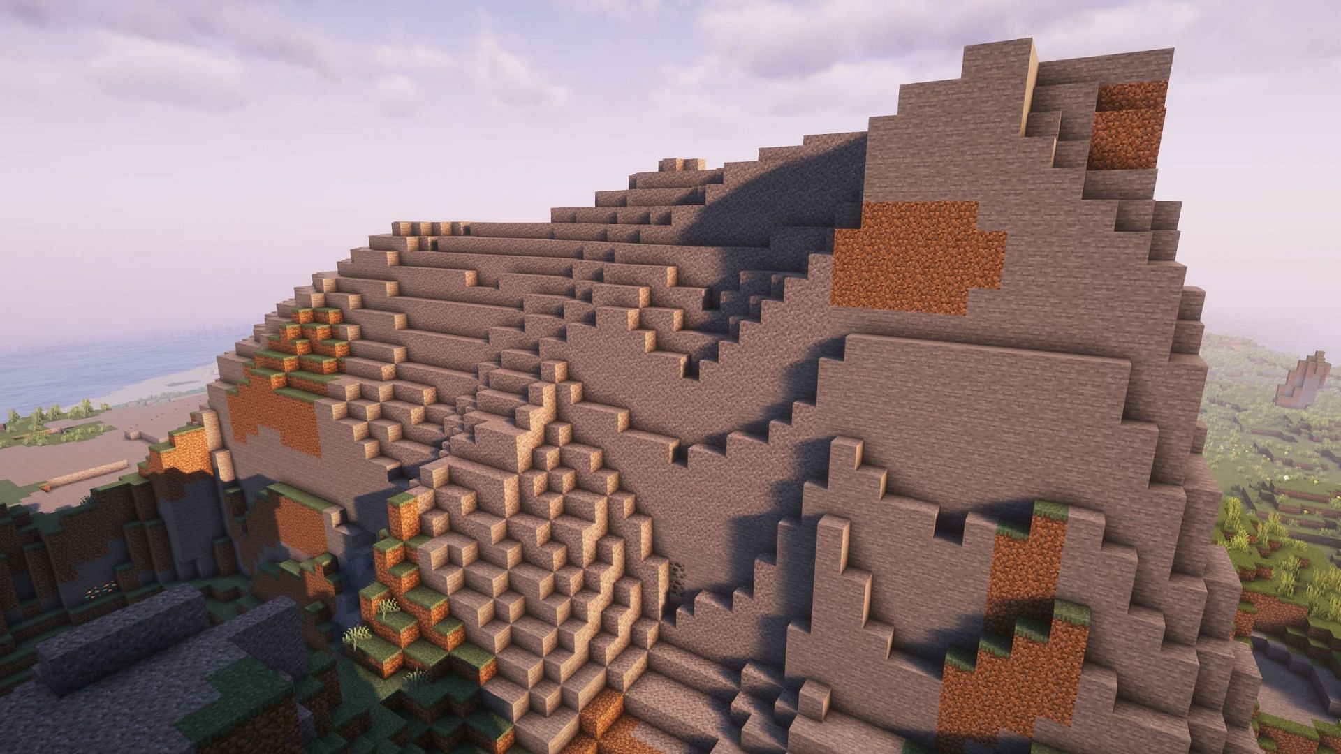 Windswept Gravelly Hill is another rare biome to find in the game. (Image via Sportskeeda Gaming || Mojang Studios)