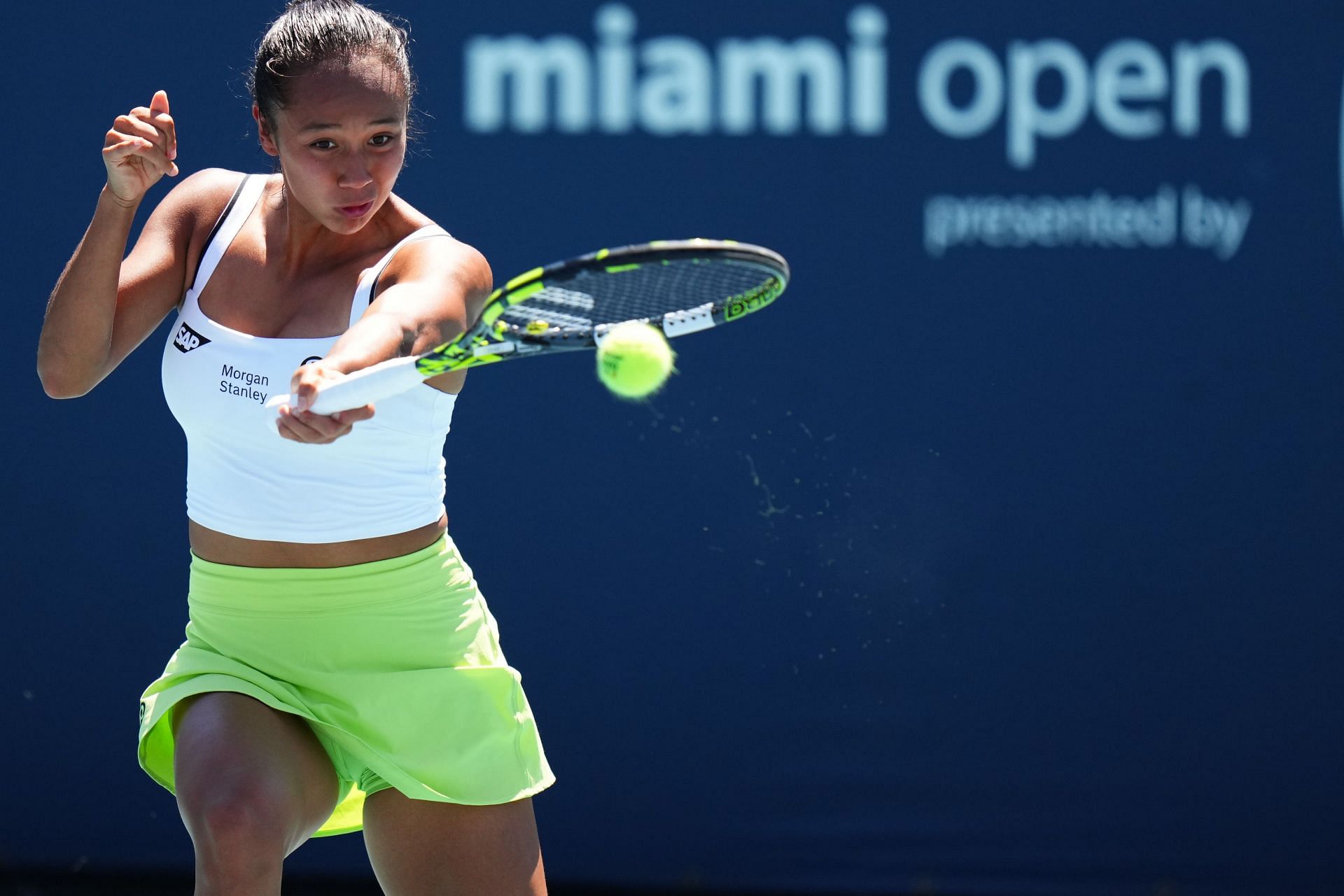 Leylah Fernandez at the 2025 Miami Open [Image Source: Getty Images]