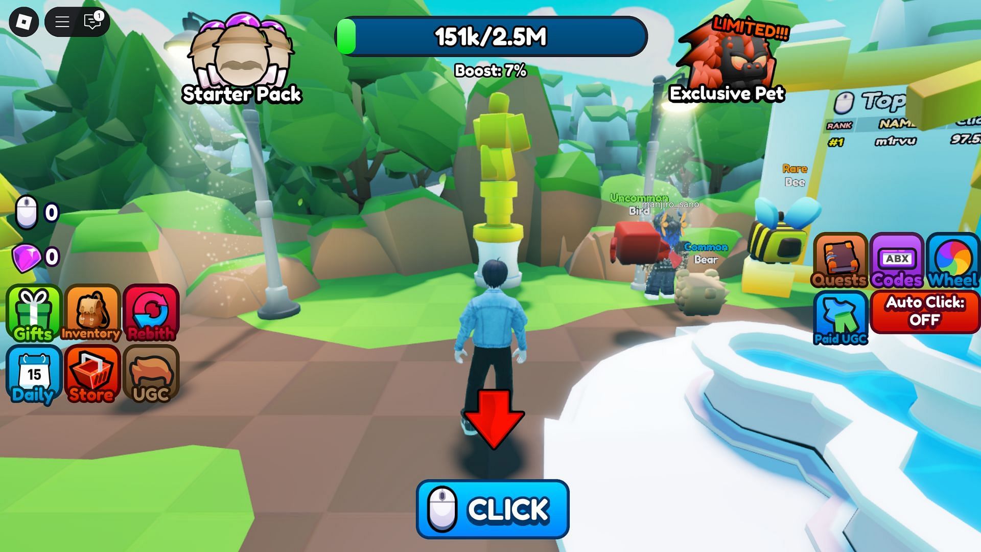 Get more and more Clicks (Image via Roblox)