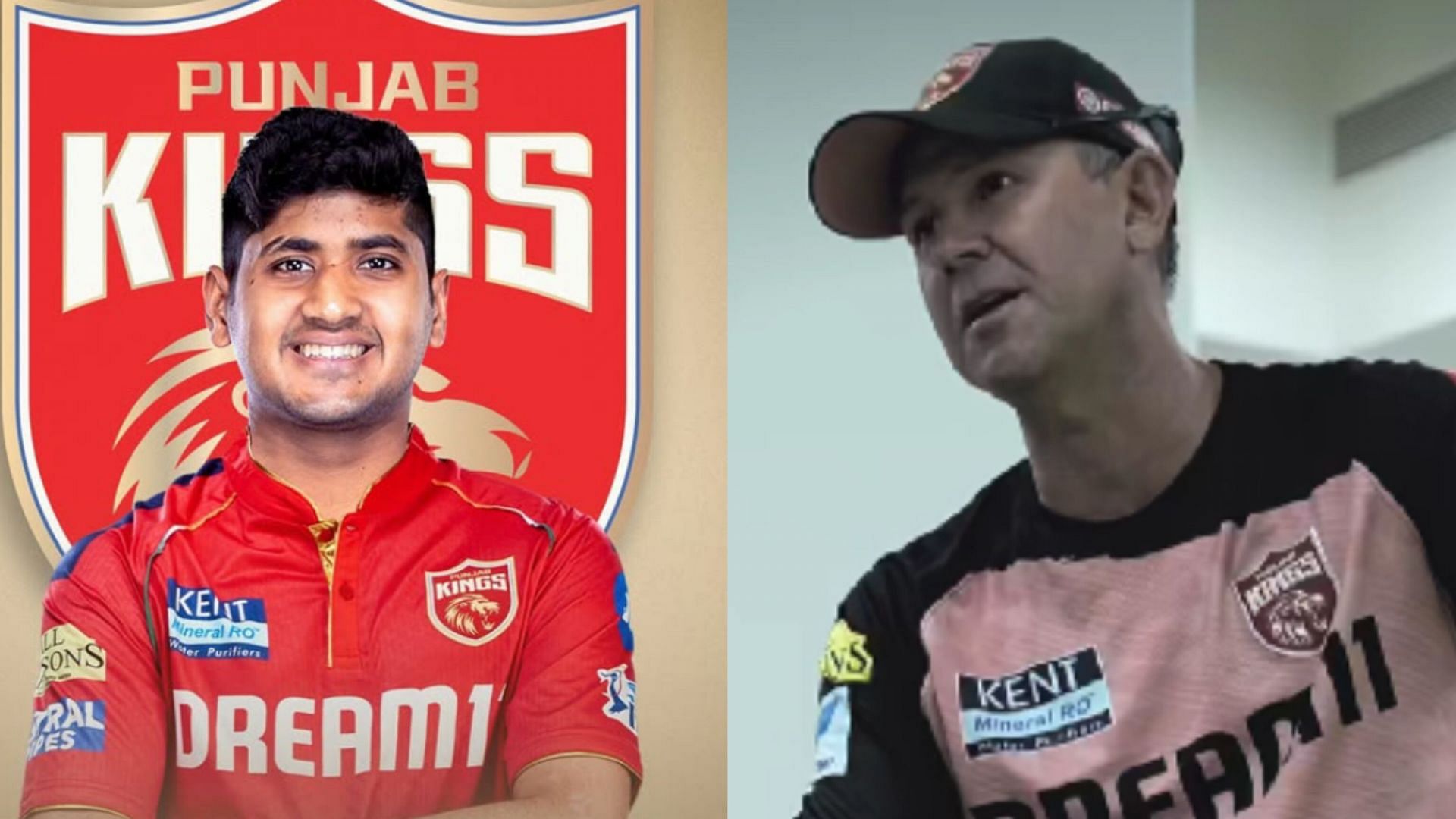 Yash Thakur and Ricky Ponting (Image: Instagram/punjabkingsipl)