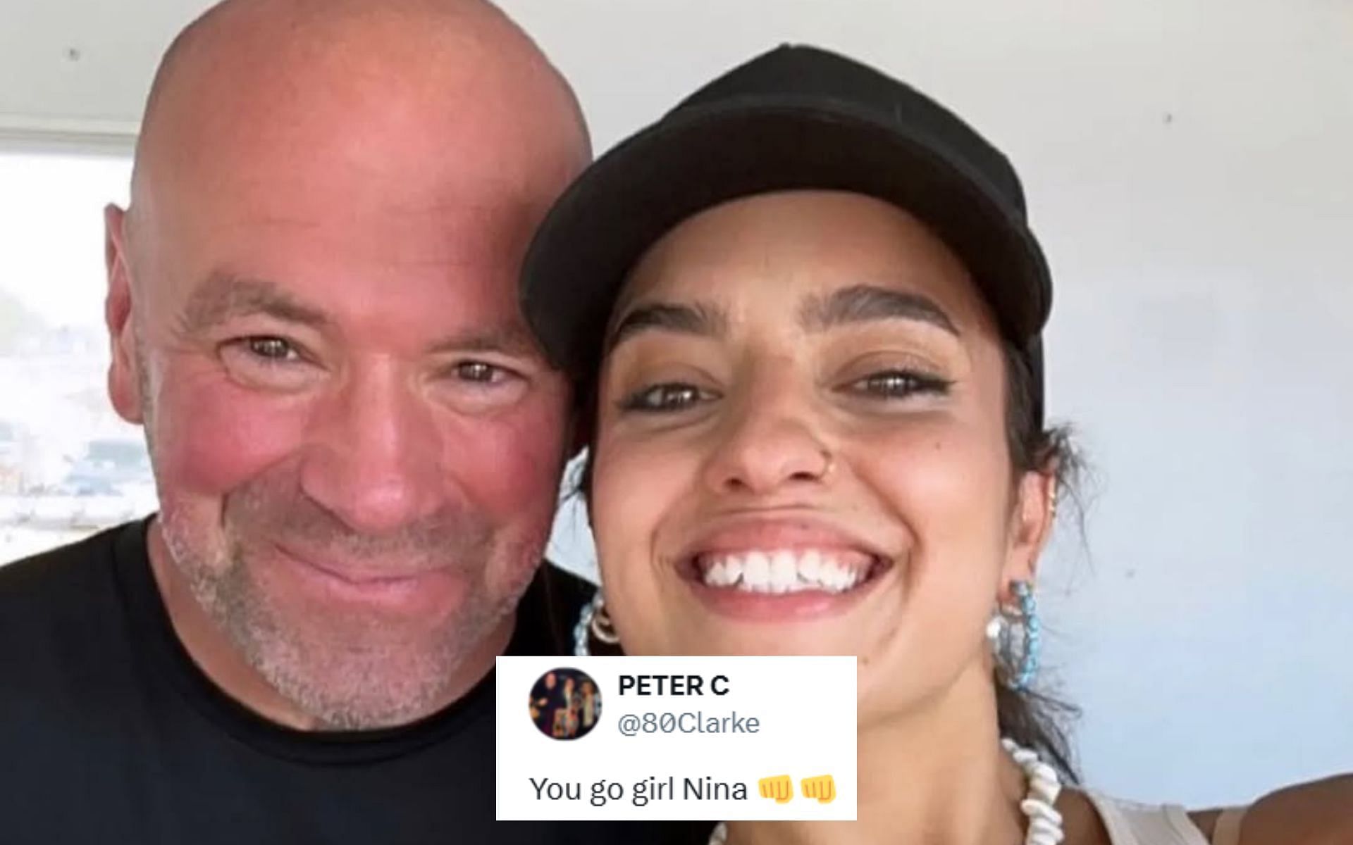 Fans react to Nina-Marie Daniele (right) defending Dana White