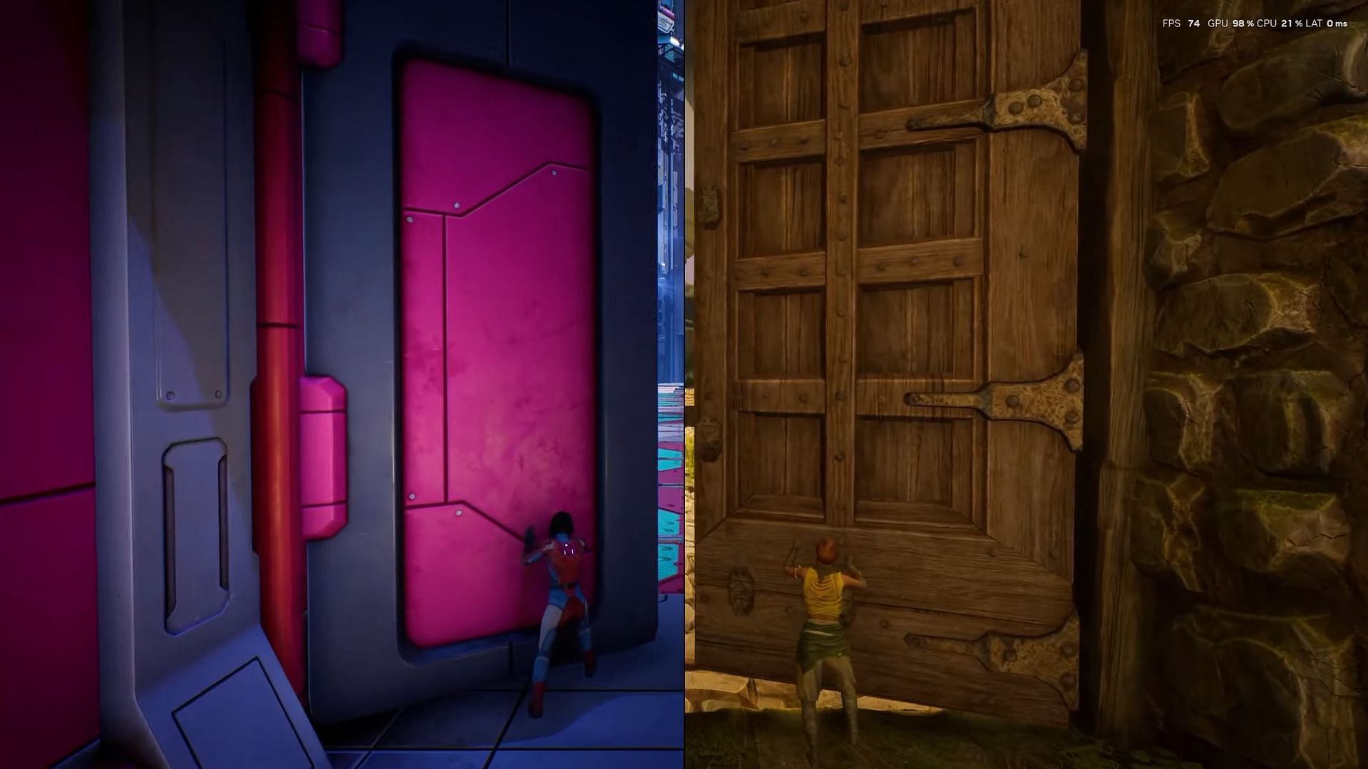 Open the doors to begin the level (Image via Electronic Arts // YouTube/@ JSkeleton)