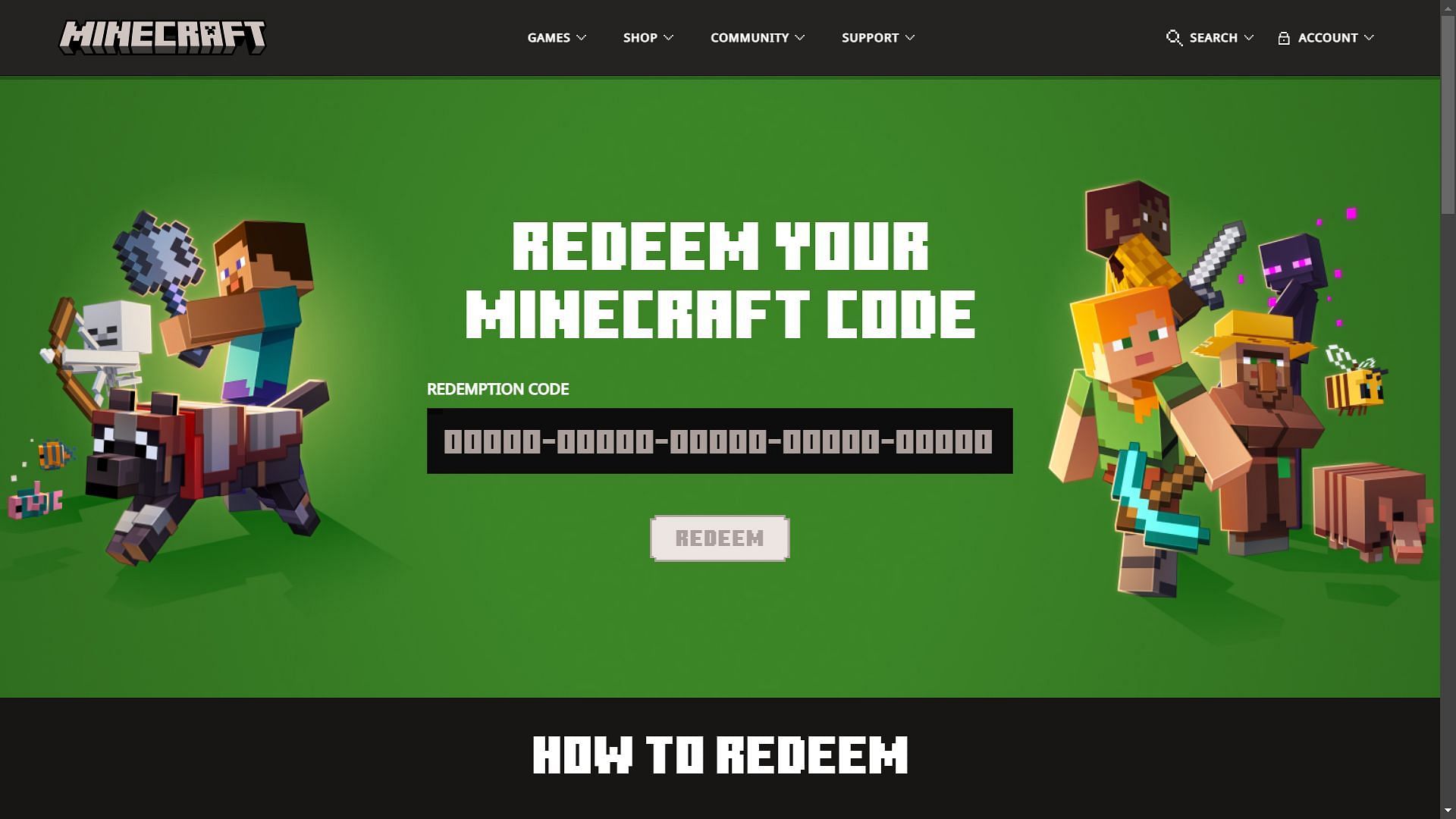 Paste the redeem codes on this page to get the Minecraft Movie capes (Image via Mojang Studios)