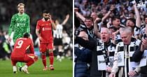 Premier League star spotted among Newcastle supporters during celebrations inside Wembley as Magpies beat Liverpool to end trophy drought