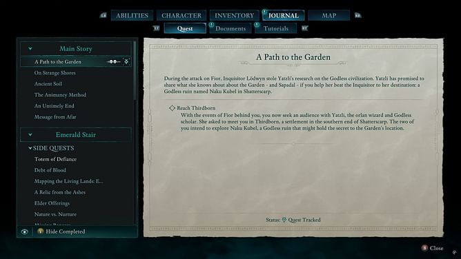 Avowed: A Path to the Garden quest guide