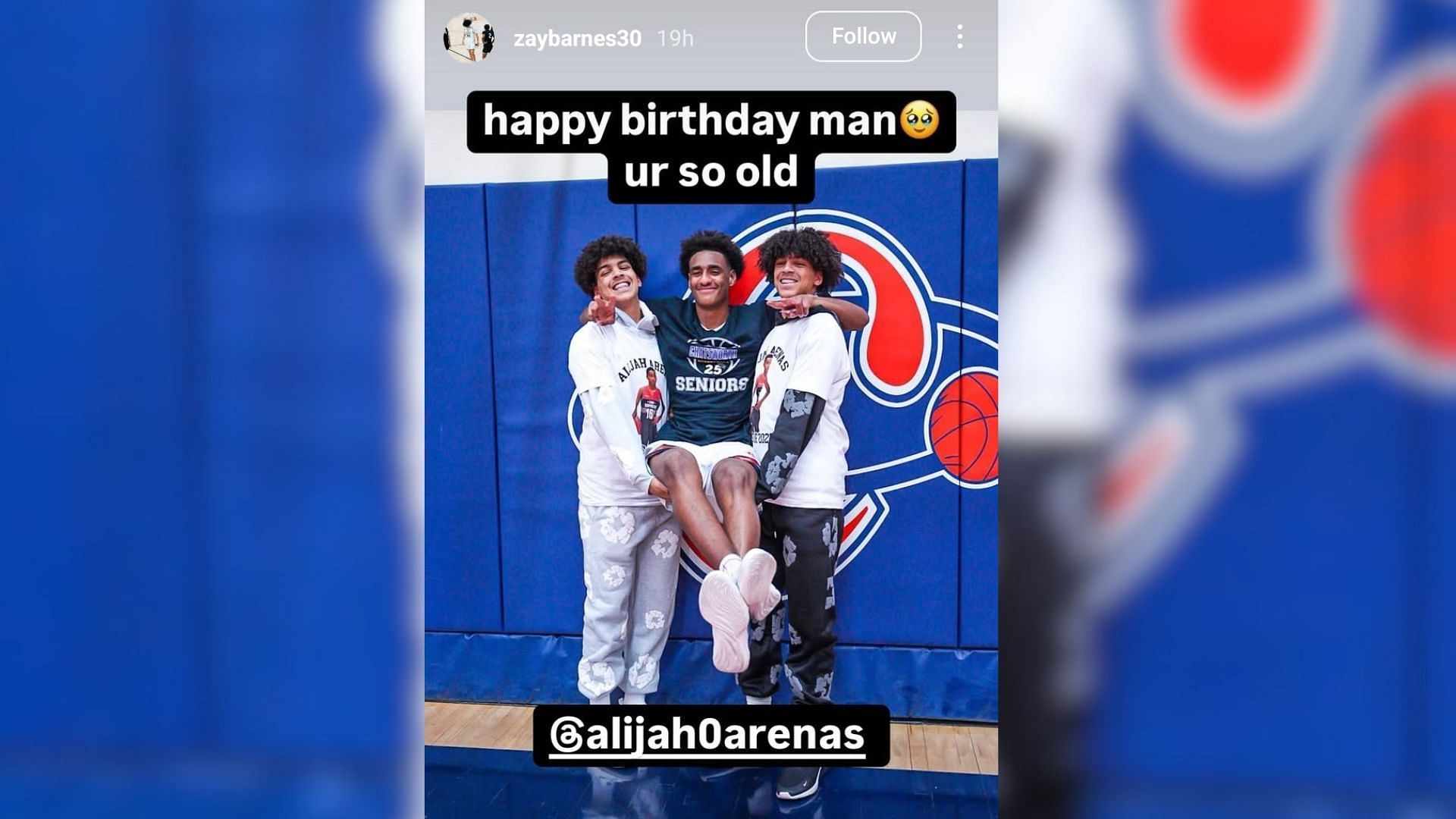 PHOTO: Matt Barnes&#039; sons Isaiah and Carter Barnes share a cute throwback photo of cousin Alijah Arenas on his birthday. (Image via Instagram @zaybarnes30)