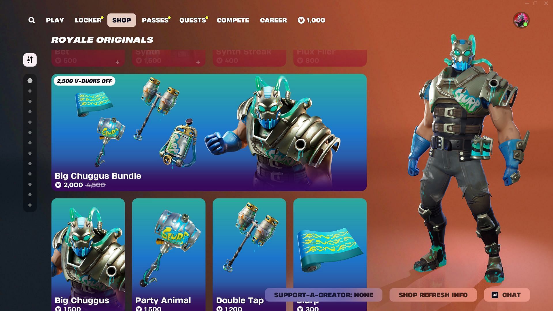 You can now purchase the Big Chuggus skin in Fortnite (Image via Epic Games)