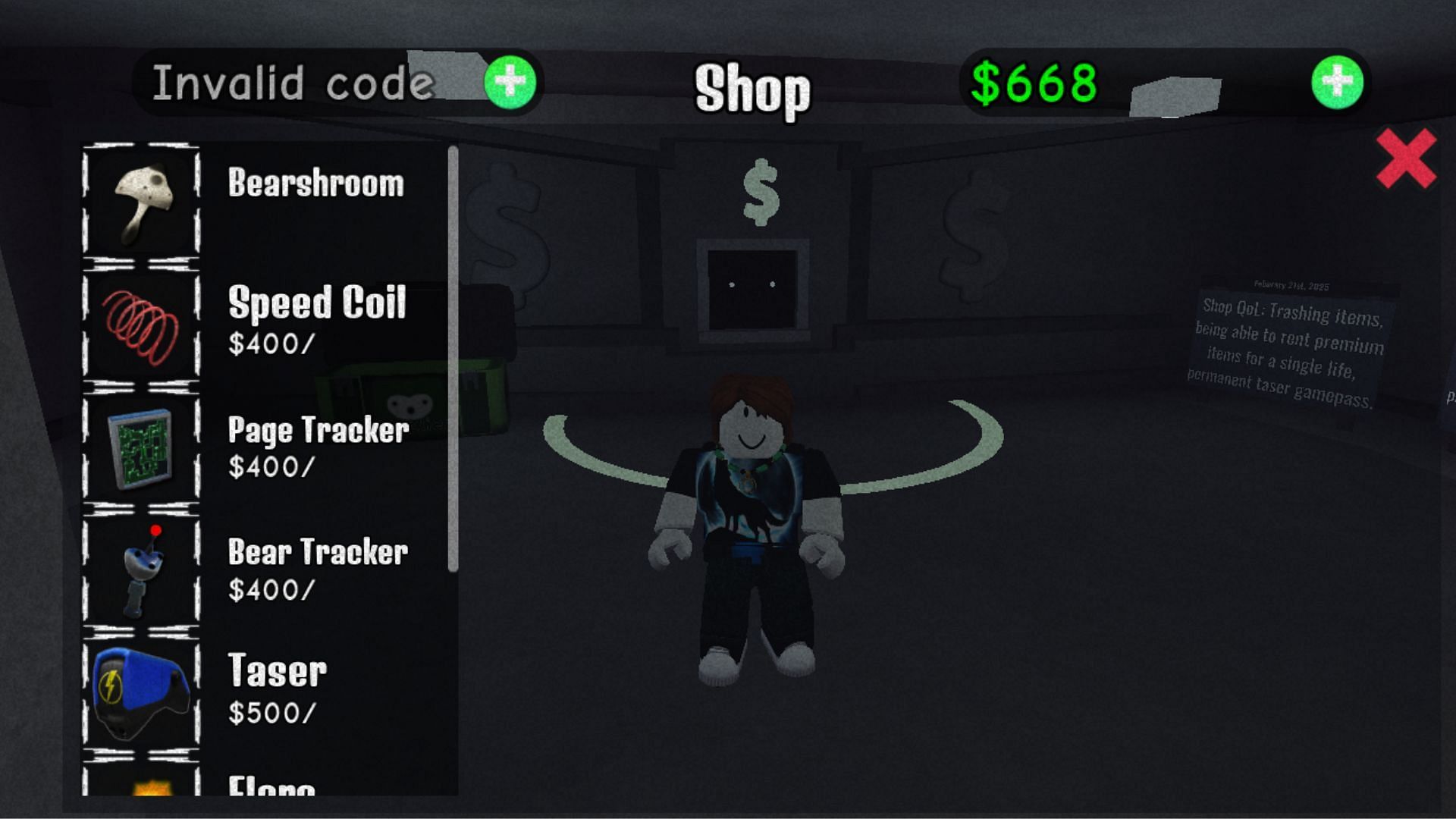 Troubleshooting the &quot;Invalid code&quot; issue in Medved (Image via Roblox)