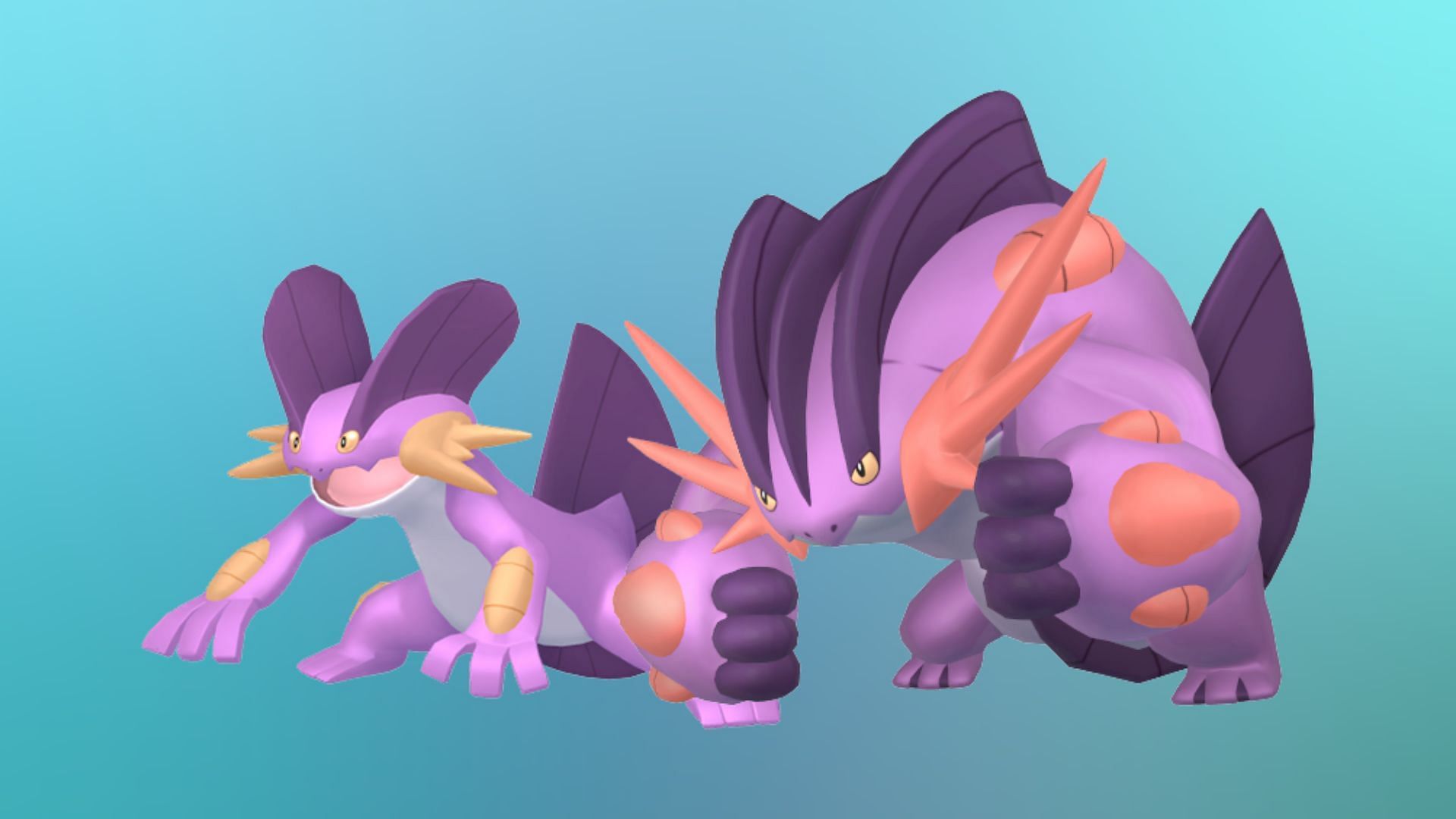 Shiny Swampert and Shiny Mega Swampert (Image via TPC)