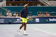 Tiafoe celebrates a point in the Miami Open - Source: Getty