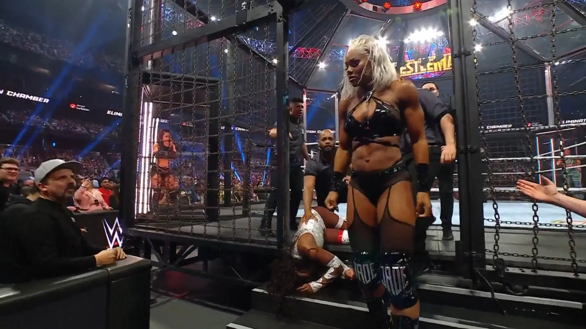 Jade Cargill attacked Naomi at the 2025 Elimination Chamber [Image Credits: WWE
