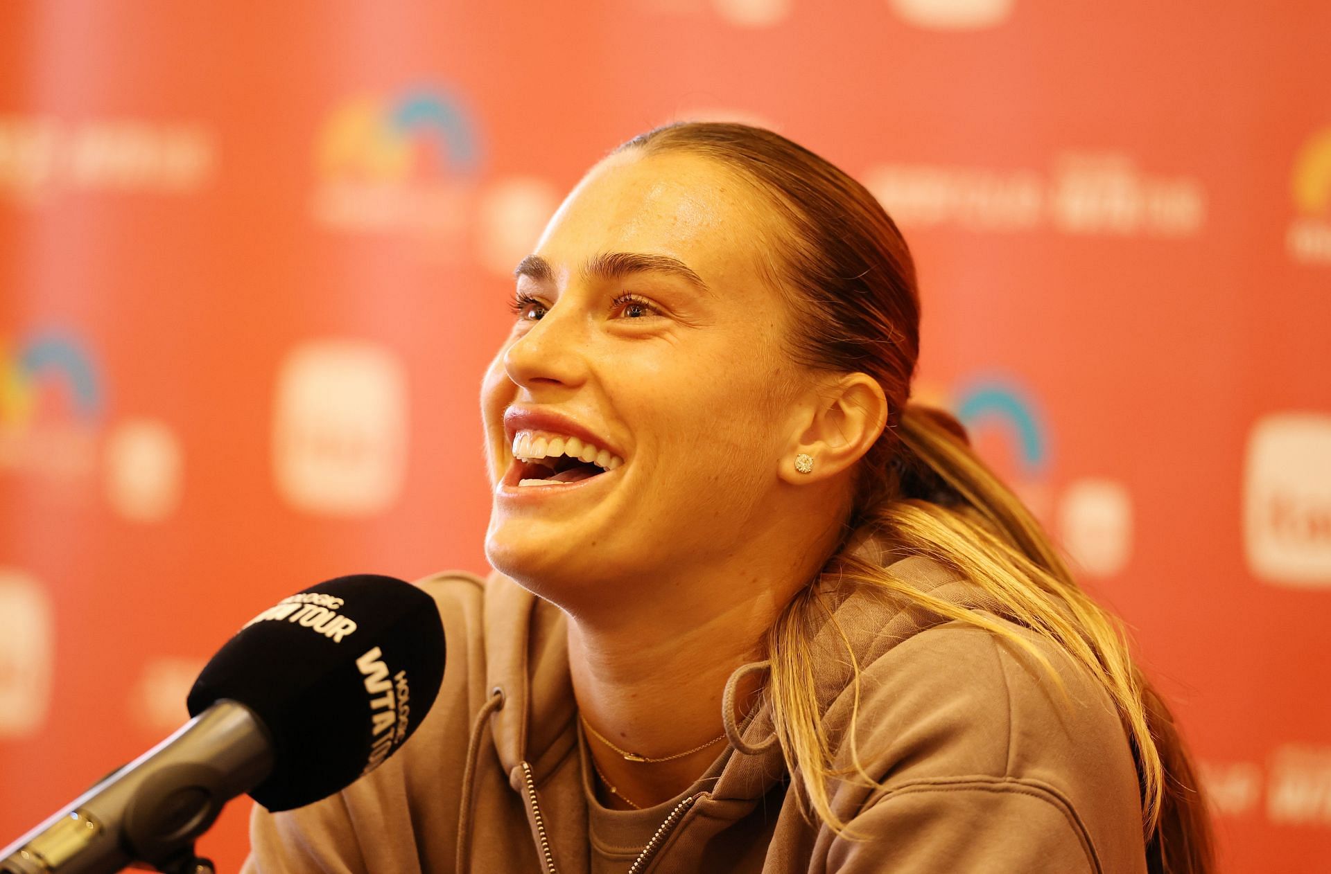 Aryna Sabalenka at a press meet ahead of the Miami Open - Source: Getty