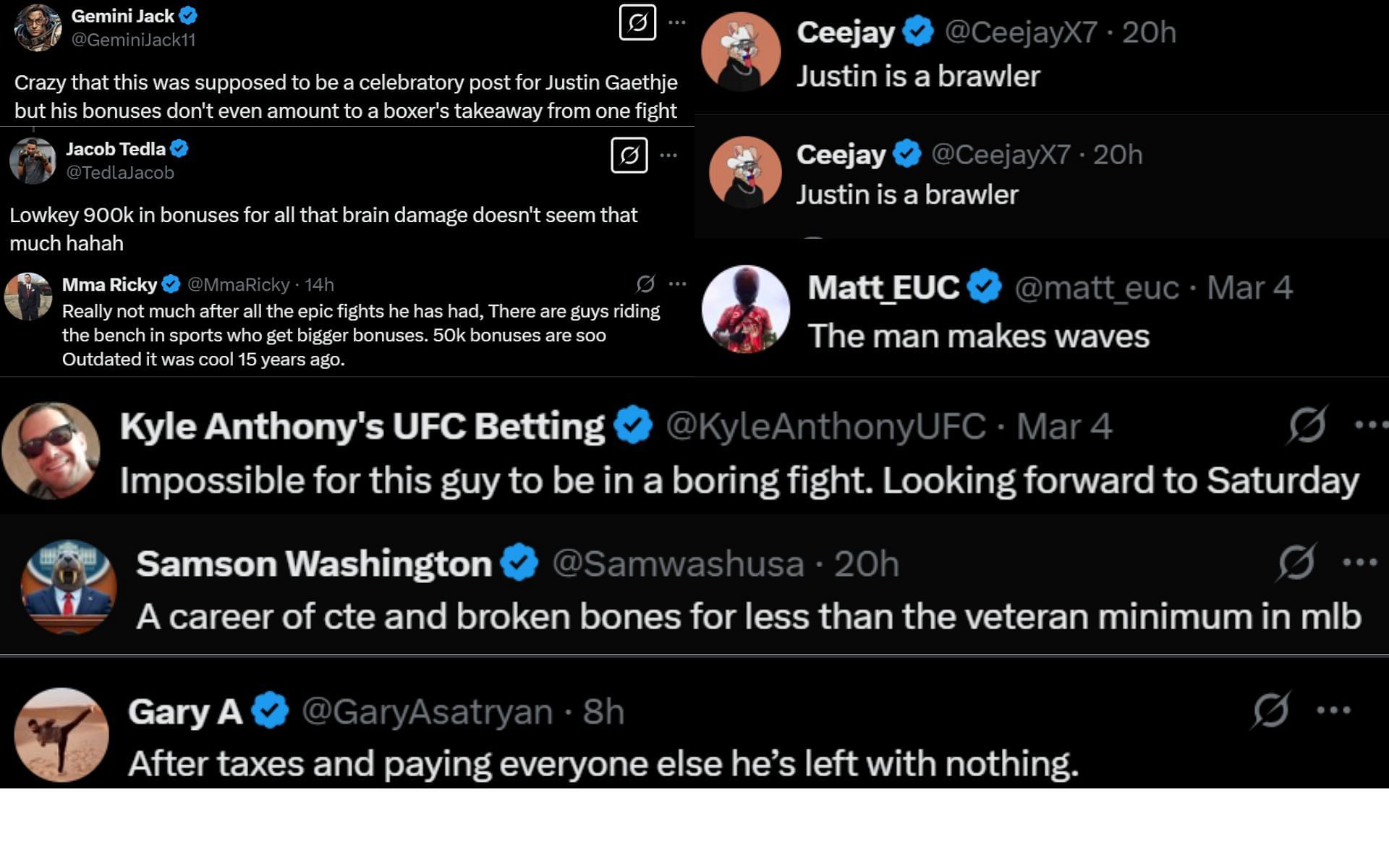 Fan comments [Screenshots courtesy: @ESPNMMA&#039;s comments section on X]