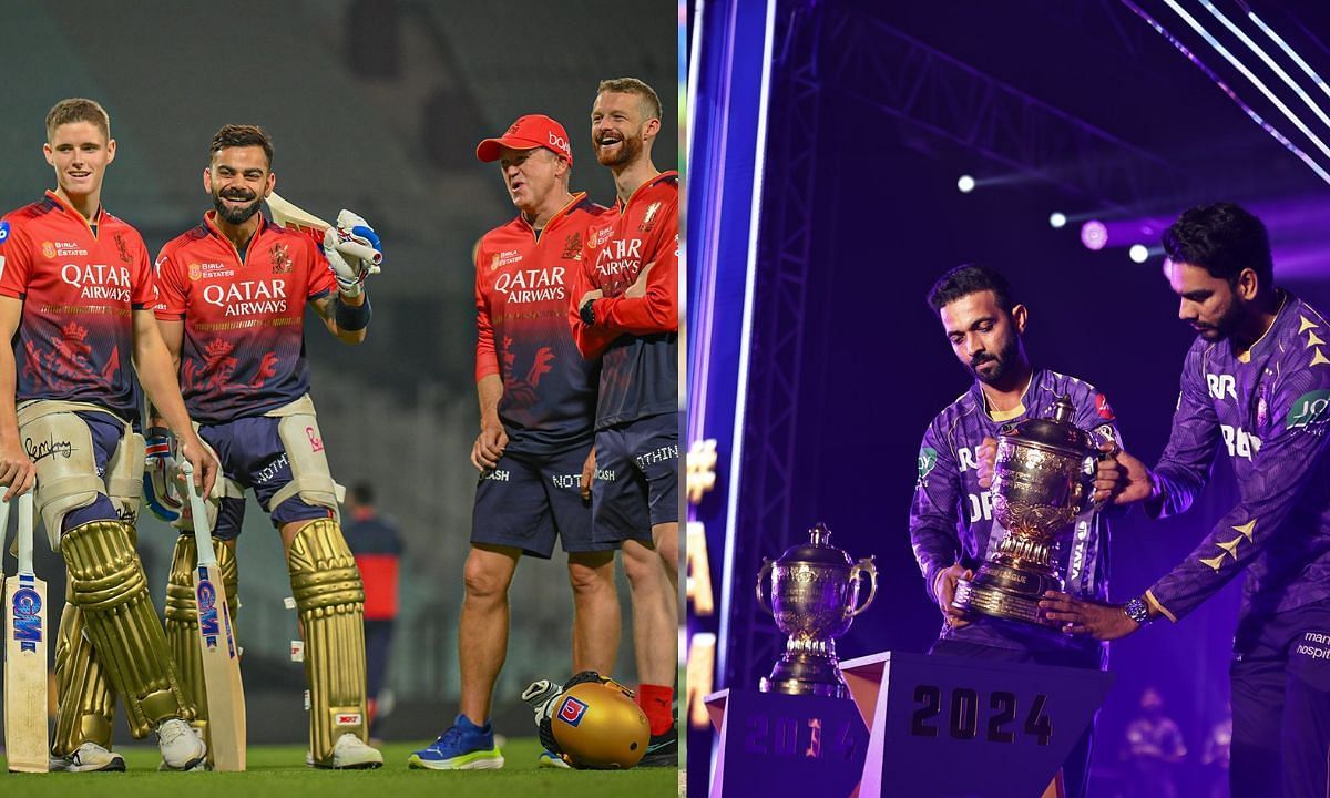 रॉयल चैलेंजर्स बेंगलुरु बनाम कोलकता नाइटराइडर्स (Photo Credit: X/@RCBTweets, @KKRiders)