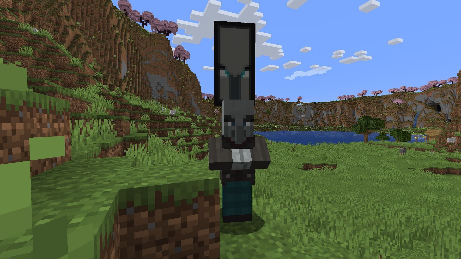 Vindicator with a banner (Image via Mojang || Sportskeeda Gaming)