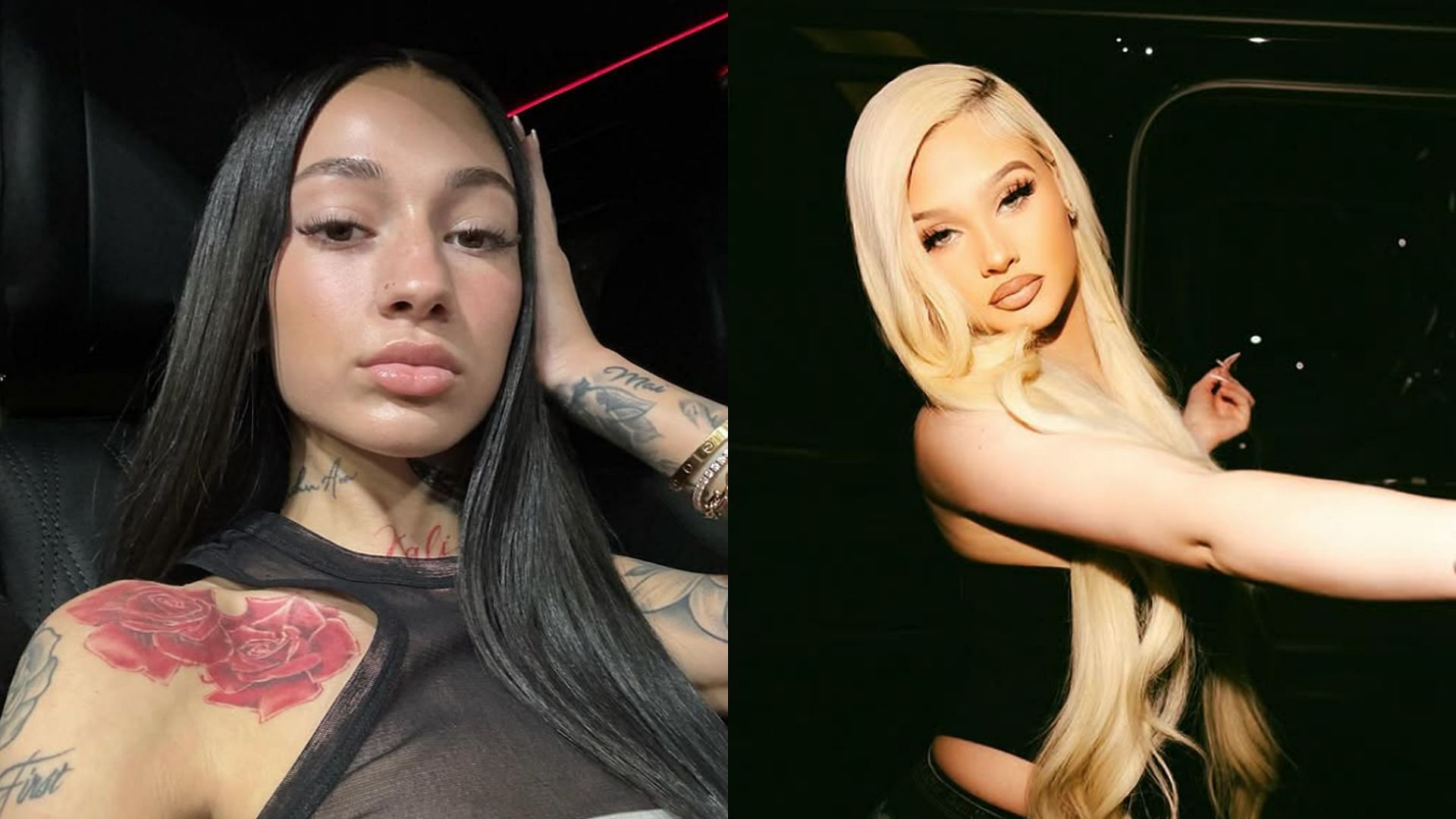 Bhad Bhabie and Alabama Barker have been feuding since last December (Image via Instagram/ @bhadbhabie, @alabamaluellabarker)