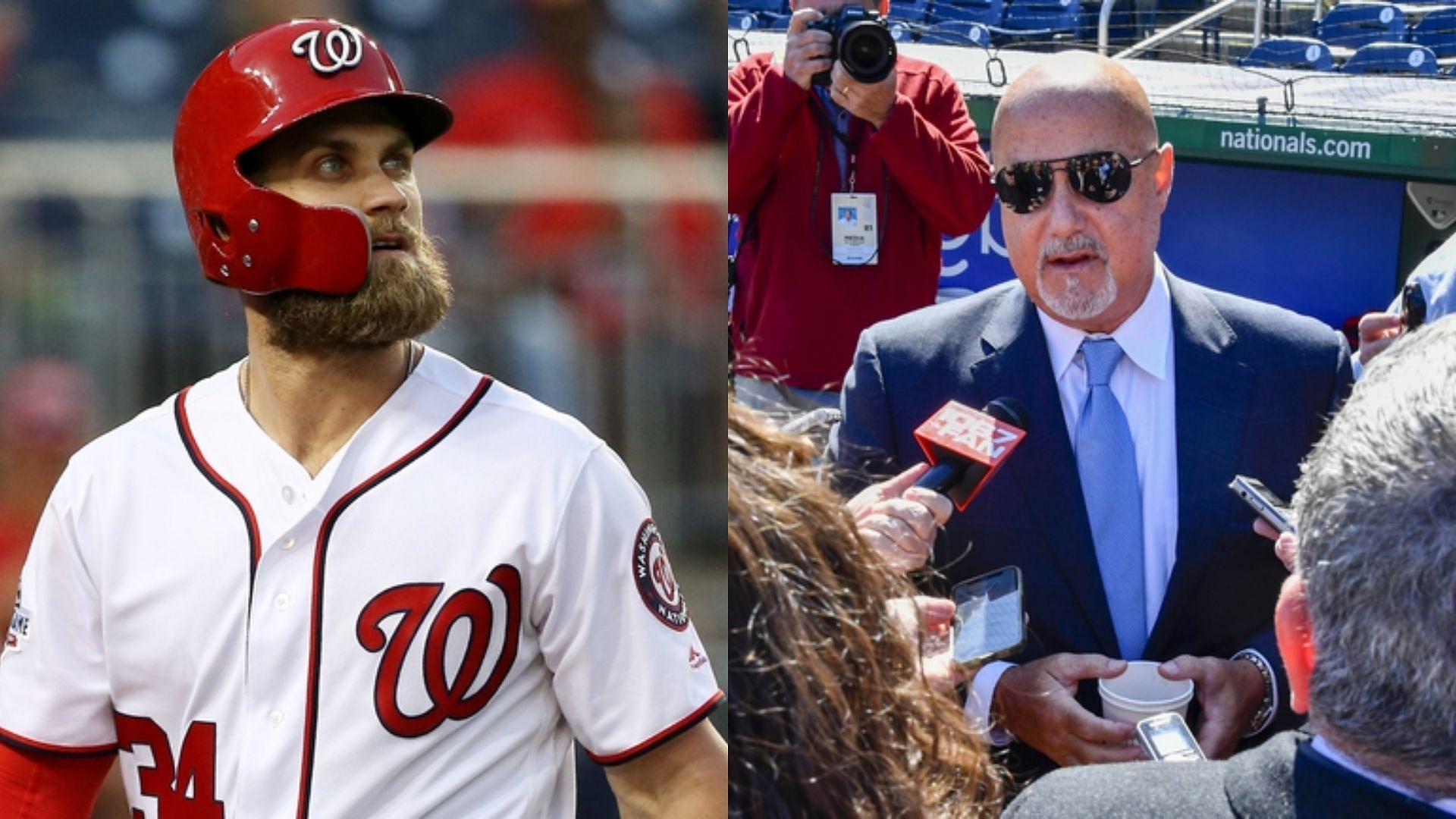 Former Washington Nationals Slugger Bryce harper &amp; GM Mike Rizzo