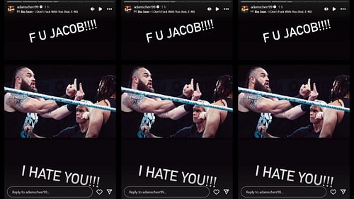 Braun Strowman sends a message to Jacob Fatu [Picture Courtesy: Strowman's Instagram Story]