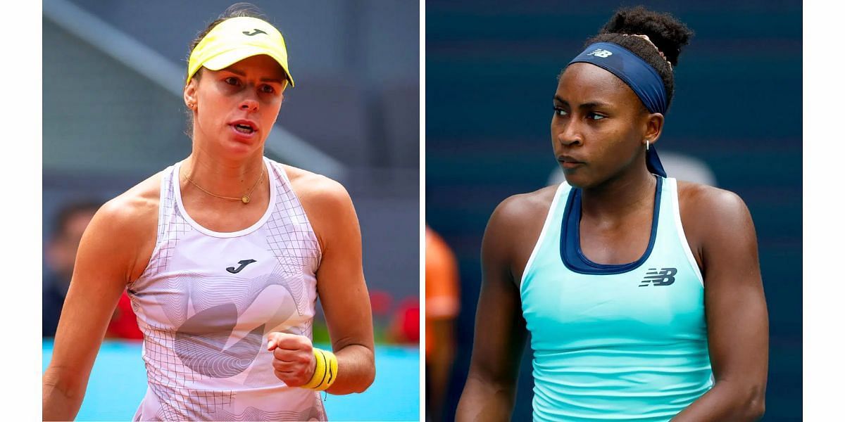 Magda Linette (L) and Coco Gauff (R) (Image Source: Getty)