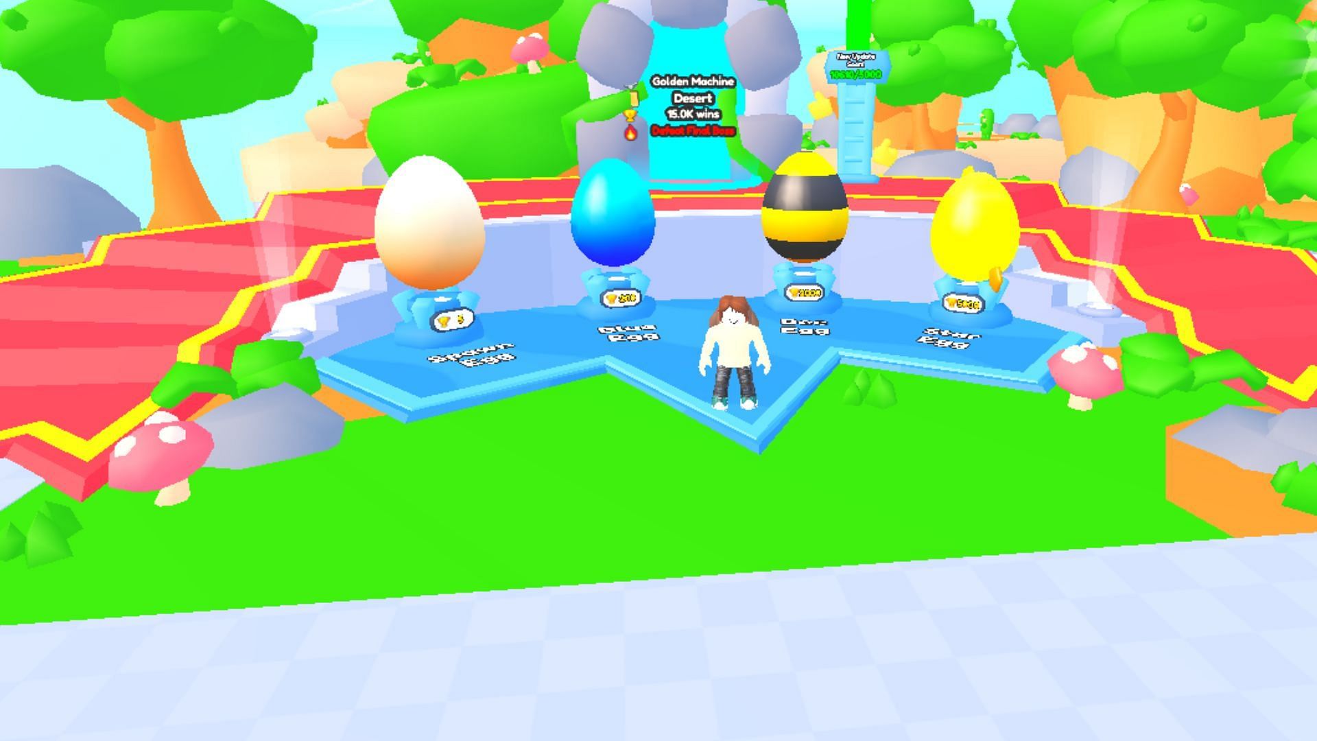 Get Wins to purchase different types of Eggs (Image via Roblox)