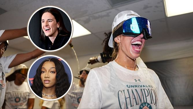 "Set that mf off": Angel Reese, Caitlin Clark & more shower Lexie Hull with love after Fever star soaks in Unrivaled triumph